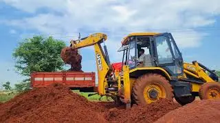💥JCB 3DX Backhoe 🔥Working with Dumper Truck 🚜🌎 Heavy Equipment in Action | Road Construction Work🟡