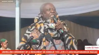 Unveiling ceremony of statue in honour of the Late Lt-Gen Maaparankoe Mahao in Mokema village