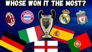 COUNTRIES WITH MOST DIFFERENT CHAMPIONS LEAGUE WINNERS | UEFA CHAMPIONS LEAGUE