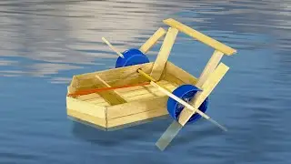 How to Make a Boat That Moves Using Rubber Bands | Make a rubber band-powered boat that floats on...