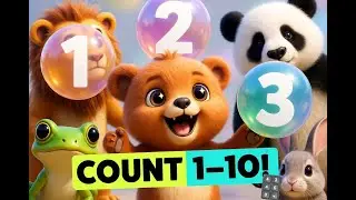 🎶 Learn Numbers Fast! 🔢🦊 | Counting 1&ndash;10 with Cute Animals 🎶