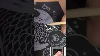 Scratch Art Long Format Assignment #ScratchArt #CalmArt #ArtTherapy #KoifishArt #YoutubeArt