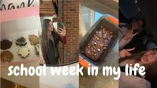 school week in my life || baking, crumbl, cute fits