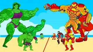 Evolution of IRON-MAN Vs Evolution of SHE HULK : Who Will Win? | SUPER HEROES MOVIE ANIMATION