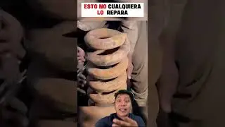 Sin guantes, sin casco y sin reglas 😱Reparan resortes de compresi&oacute;n de maquinaria pesada #fyp #fy