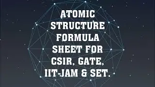 Atomic Structure Formula Sheet with Examples