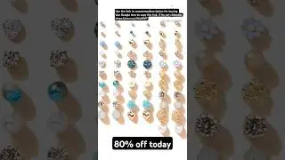 80% today's deal|| 30 Pairs Earrings Combo Set Latest Stylish Crystal Pearl Earrings #beautiful