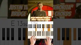 Justin Timberlake Se&ntilde;orita Chords Bridge - Chad Hugo Chords 🔥🎹🔥