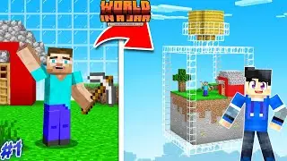 Minecraft But the World is a Jar! 🧪 | Crazy Mini-World Challenge
