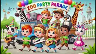 Zoo Party Parade | Join the Wild Celebration! 🦓🎉
