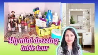 My small dressing table tour| kam space mai make-up items organise ese kiya hai #organise #dressing