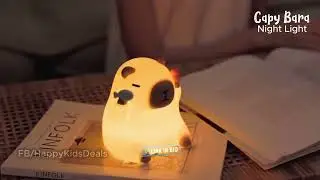Cute Capybara Squishy Night Light - 45% Off &ndash; Coupon Code in description. #capybara #flashdealtoday