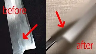 【コラボ】YouTuber『かたけん』さんがボロボロにした包丁をピカピカにしてやりました。