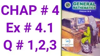 Chap # 4 (Statistics)Ex  # 4.1 Q #1,2,3 class 9 general math Sindh board