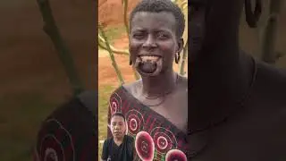 Keunikan Wanita Mursi Saat Melepaskan Lip Plate 😊😊#unik #shorts #mursi #africa