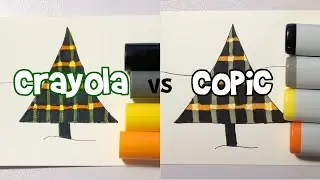 Drawing plaid with Crayola vs Copic Markers- Tutorial