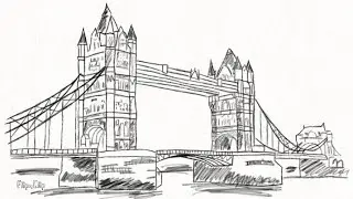 The Tower Bridge sketch #london #towerbridge #art #drawing #sketch #relaxing