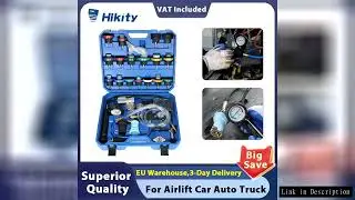 Hikity 28pcs Radiator Coolant Pressure Tester Vacuum Refill Tool Kit Vacuum Type Coolling System Kit