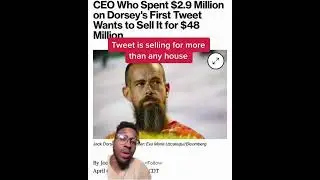 JACK DORSEY'S FIRST TWEET TO BE RESOLD FOR 48 MILLION DOLLARS! #tweeter #jackdorsey #nft