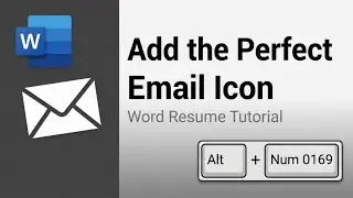 Как вставить символ электронной почты в резюме в Word