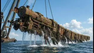 New Restoration 350 Tons of Nazi Black Train Abandoned 75 Years Underwater FULL ASMR Rebuild!