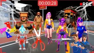 CCTV Rekam RUMI KPOP JADI POLISI YUTA MIO PANIK BANYAK ANOMALI DI KOTA 👺 Sakura School Simulator