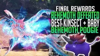 DRAGON SOUL KINSECT + BABY BEHEMOTH POOGIE! BEHEMOTH DEFEATED! Monster Hunter World DLC