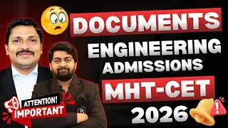 Documents List ✅ for Engineering Admissions in Maharashtra | MHT CET 2026 | By Amit Sir | Dinesh Sir