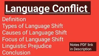 Language Conflict/Notes PDF link in Description/@LiteratureandPS