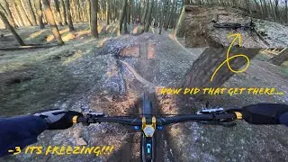 🥶 Freezing Conditions Make For An Interesting Win-Hill Session... Broke My Bike 🤦‍♂️ #ebike #cold 