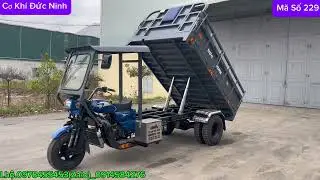 Xe Ba Bánh Máy Xăng 250cc.Cầu Số Huyndai 1tấn25.Bánh Đôi 550-13 Siêu Khoẻ.Cơ Khí Đức Ninh