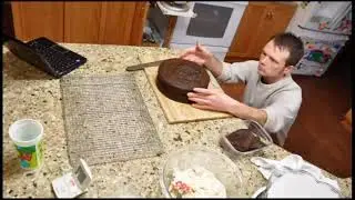 Assembling a Triple-Chocolate Peanut Butter Birthday Cake (in Time-lapse)