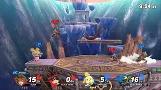 Sora, Donald, and Goofy vs. Isabelle and Doomguy