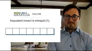 Morning Cryptic #40: Impudent insect is intrepid (7).