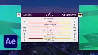 FREE Premier League Match Stats - Adobe After Effects Template