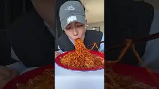 ONE DROP OF SPICY SAUCE | TASTY , SPICY KOREAN NOODLES |MUKBANG|ASMR EATING | #shorts #mukbang #food