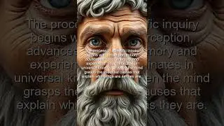The process of scientific inquiry begins with sense perception, advances through memory and experien