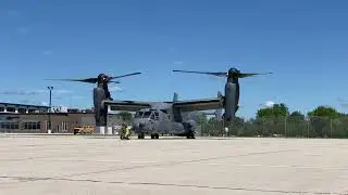 USAF V-22 Osprey Starting Up
