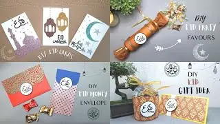 Eid Mubarak Greeting Card Ideas| DIY Eid Money Envelope| DIY Eid Gift Box Ideas| Eid Party favors 🎁🌙