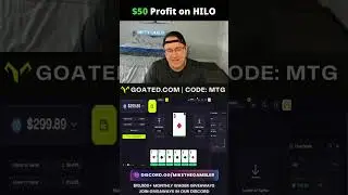 Quick $50 Win on HiLo Goated Originals  #stakechallenge #casinogames #stake #twitchclips #casino