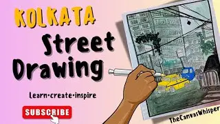 Kolkata Street Watercolor Painting Step By Step #mindfulart