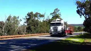 🚛. WA Specialised Transport Volvo FH16 700 up Bindoon Hill, with large vessel tank. 23 August 2023.