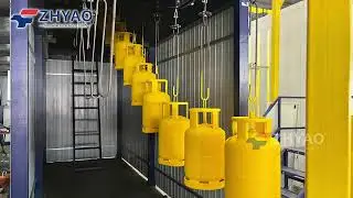ZHYAO LPG Tank Coating Line in Malaysia - Safe & Durable Gas Solutions!#powdercoatingline #LPGTANK