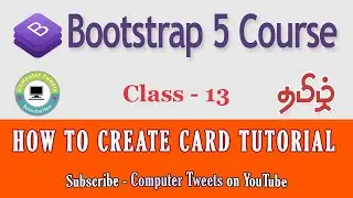 13  How to Create Card using Bootstrap 5 in Tamil | Create Card in Bootstrap 5 in Tamil