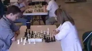 Susan Polgar playing blitz chess in Salt Lake City
