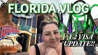 Florida VLOG 🇺🇸 | Universal Studios Adventure + HUGE E2 Visa Update You Don’t Want to Miss! 🌴🎢
