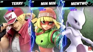 Super Smash Bros Ultimate Amiibo Fights  &ndash; 11pm Finals Terry vs Min Min vs Mewtwo