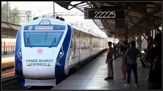 HIGH SPEED VANDE BHARAT EXPRESS TRAIN 18 First Run to Solapur 22225 | Inaugural Run
