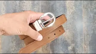 Women's Reversible Belt - Light Brown To Black Suede Leather - With Nickel Silver Buckle