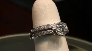 diamond engagement ring and wedding band